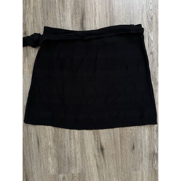 Free People Kamala Mini Skirt Wrap High Waisted Black Size Small - Picture 3 of 7